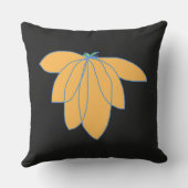 Goldene Blüte auf schwarz Kissen (Rückseite)