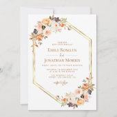 Goldene Blüte Blütenfest Einladung (Vorderseite)