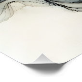 "Goldene Blüte Elegante: Abstrakte blumengeschmück Poster (Ecke)