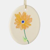 Goldene Blüte Keramik Ornament (Rechts)