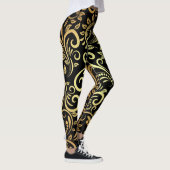 goldene Blüte Leggings (Rechts)