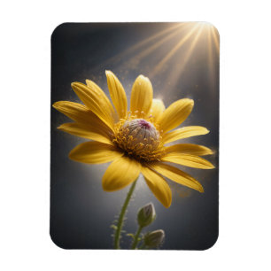 Goldene Blüte – Makrofotografie gelber Blumen Magnet