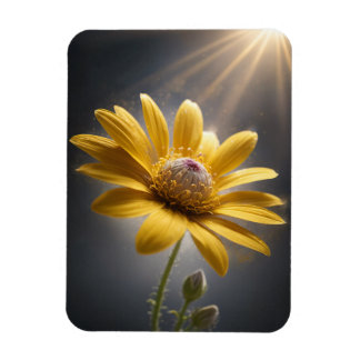 Goldene Blüte – Makrofotografie gelber Blumen Magnet
