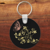 goldene Blüte Schlüsselanhänger (Vorderseite)