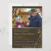 Goldene Blüte zum 50. Hochzeitstag Einladung (Vorderseite)