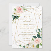 Goldene Blüte zum 90. Geburtstag Einladung (Vorderseite)