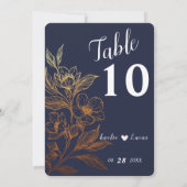 "Goldene Blüten der Liebe" | Hochzeitsfeier Tischn (Rückseite)