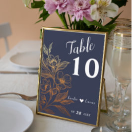 "Goldene Blüten der Liebe" | Hochzeitsfeier Tischn