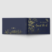 "Goldene Blüten der Liebe" | Romantische Hochzeit  Gästebuch (Voll)