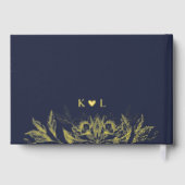 "Goldene Blüten der Liebe" | Romantische Hochzeit Gästebuch (Rückseite)