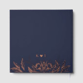 "Goldene Blüten der Liebe" | Romantische Hochzeit  Gästebuch (Rückseite)