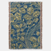 Goldene Blüten Eleganz Decke (Vorderseite Vertikal)