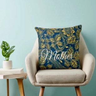 Goldene Blüten Eleganz Kissen