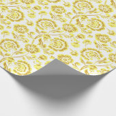 Goldene Blüten Geschenkpapier (Ecke)