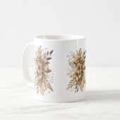 goldene Blüten Kaffeetasse (Vorderseite Links)