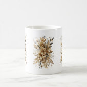 goldene Blüten Kaffeetasse (Mittel)