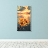 Goldene Blüten: schöne Sonnenblumen Leinwanddruck (Insitu (Holzboden))