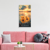 Goldene Blüten: schöne Sonnenblumen Leinwanddruck (Insitu (Wohnzimmer))