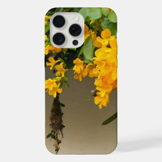 Goldene Blüten-Schönheit iPhone Hülle (Rückseite)
