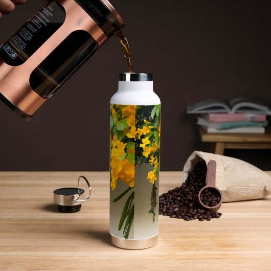Goldene Blüten-Schönheit Trinkflasche (Kaffee)