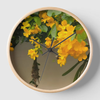 Goldene Blüten-Schönheit Uhr