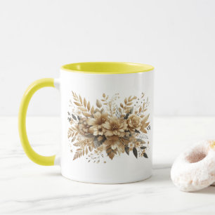 goldene Blüten Tasse