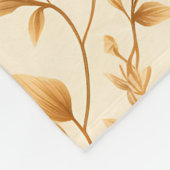 Goldene Blüten und Blätter Fleecedecke (Ecke)
