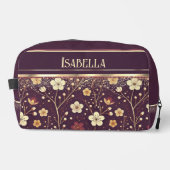 Goldene Blüten: zarte Blumensinfonie Waschbeutel (Vorderseite)