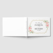 Goldene Blütenblüte Elegante Hochzeit Gästebuch (Voll)