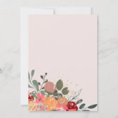 Goldene Blütendusche aus Glitzer Einladung (Rückseite)