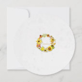 Goldene Blüteneinladung Einladung (Rückseite)