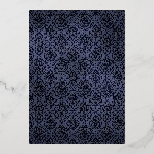 Goldene Blütenfolie Einladung (Rückseite)