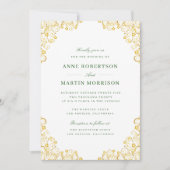 Goldene Blütenhochzeit Einladung (Vorderseite)