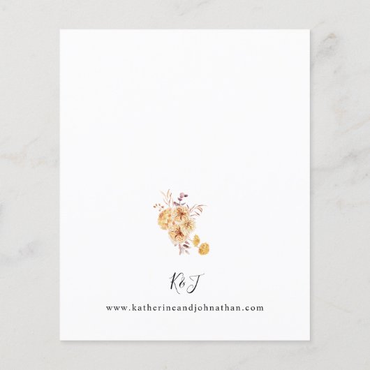 Goldene Blütenhochzeit Flyer (Hinten)