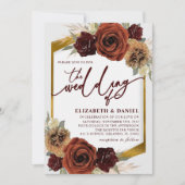 Goldene Blütenkrähe Einladung (Vorderseite)