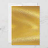 Goldene Blütenkrähe Einladung (Rückseite)