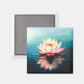 Goldene Blütenstille Magnet (Vorderseite/Rückseite)