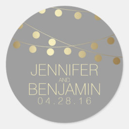 Goldene Blütenstrasse Runder Aufkleber