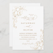 Goldene Blütenweiße und goldene Hochzeit - Frühstü (Vorne/Hinten)