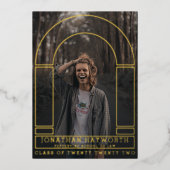 Goldene Bögen Abschluss Einladung (Vorderseite)