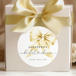 Goldene Bogen Brautparty-Rundsticker Runder Aufkleber