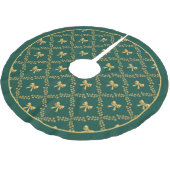 Goldene Bögen Dekorativer Tannenbaum-Unterleger Polyester Weihnachtsbaumdecke (Schrägansicht)