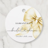 Goldene Bogen Geschenkanhänger für Brautparty-Gesc (Vorderseite)