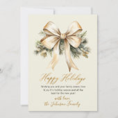 Goldene Bogen Watercolor Foliage Beige Weihnachten (Vorderseite)