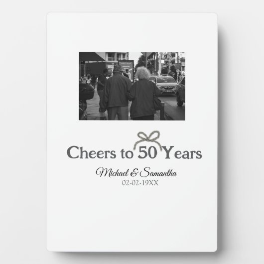 Goldene Bogen zum 50-jährigen Jubiläum Fotoplatte (Vorderseite)