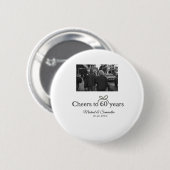 Goldene Bogen zum 60-jährigen Jubiläum Button (Vorne & Hinten)