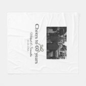 Goldene Bogen zum 60-jährigen Jubiläum Fleecedecke (Vorderseite (Horizontal))