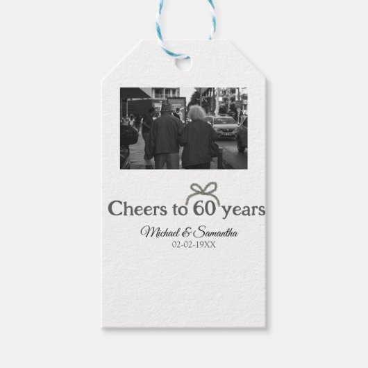 Goldene Bogen zum 60-jährigen Jubiläum Geschenkanhänger (Vorderseite)