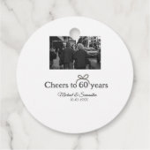 Goldene Bogen zum 60-jährigen Jubiläum Geschenkanhänger (Rückseite)