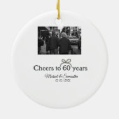 Goldene Bogen zum 60-jährigen Jubiläum Keramik Ornament (Hinten)